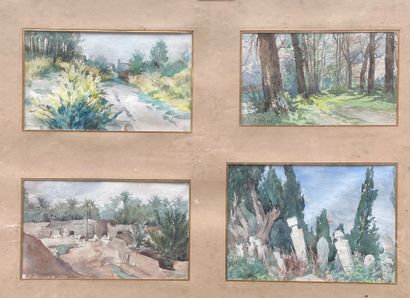 null Jeanne CORNU (XIXè-XX-)

Paysages de sous bois, du magrheb et hameau en Bretagne

Quatre...