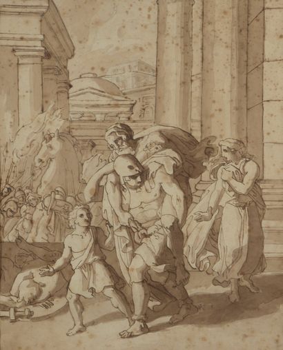 null ITALIAN SCHOOL circa 1800, entourage of Giovanni Battista dell'ERA

Aeneas fleeing...