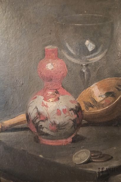 null Jules Edmond MASSON (1871-1932)

Still life with a soliflore vase

Oil on cardboard.

Signed...