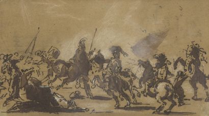 18th century ITALIAN school 
Cavalry Shock...