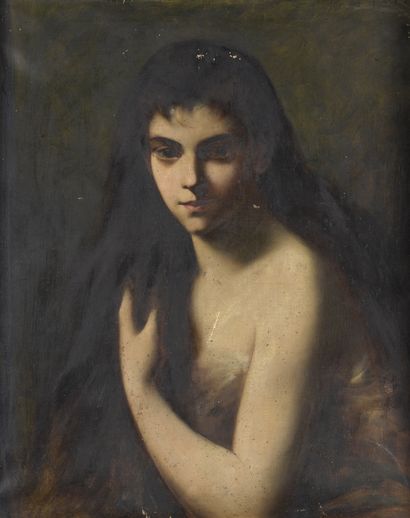 null 
Germaine DAWIS (1857-1927)




Portrait of a young girl with long hair




Oil...