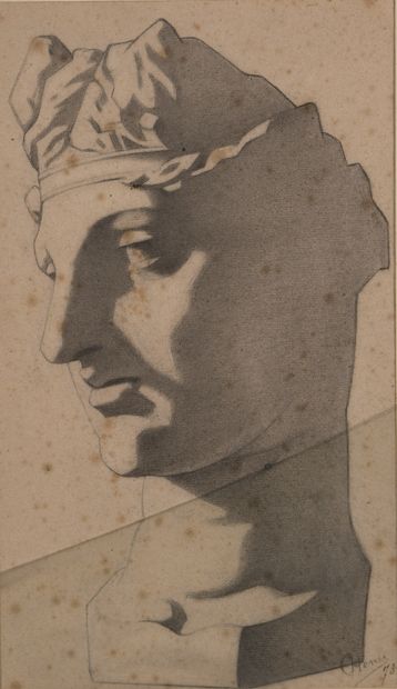 null Brice CHENU (XIXe)

Tête d’empereur romain de face, d’après l’Antique

Un empereur...