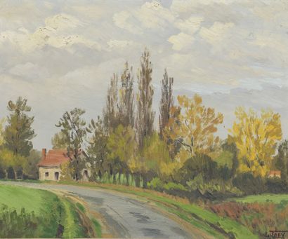 null Jean JOLY (1900-1952)

Ensemble de six huiles sur panneau représentant des paysages.

Signées...