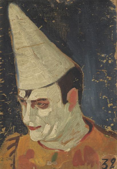 null School of the Xth century

The clown

Oil on cardboard.

Signed and trace of...