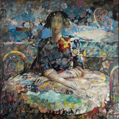 null Milena MORIANI ( né en 1934)

Jeune femme au jardin

Huile sur toile.

Signée...
