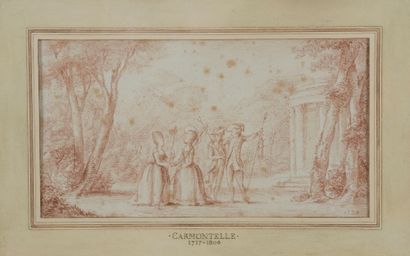 null FRENCH SCHOOL, 1779, entourage of Claude Louis CHATELET

Galant company near...