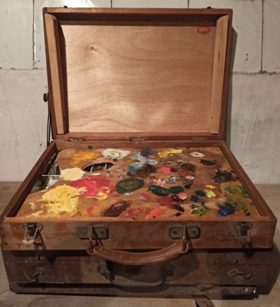 Lot of two painting boxes that belonged to...
