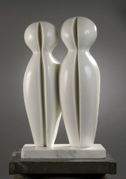null Mircea MILCOVITCH (born 1941)

Opus 525, The King and Queen, 1989

Direct carving....