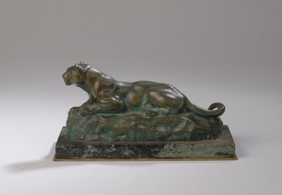 null 
French school of the 19th century after Antoine-Louis Barye (1795-1875)

Panther...