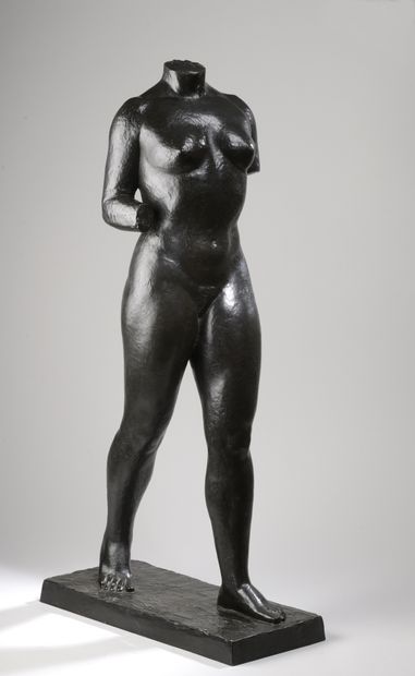 null Raoul LAMOURDEDIEU (1877-1953)

Female Nude 

Circa 1930.

Bronze with dark...