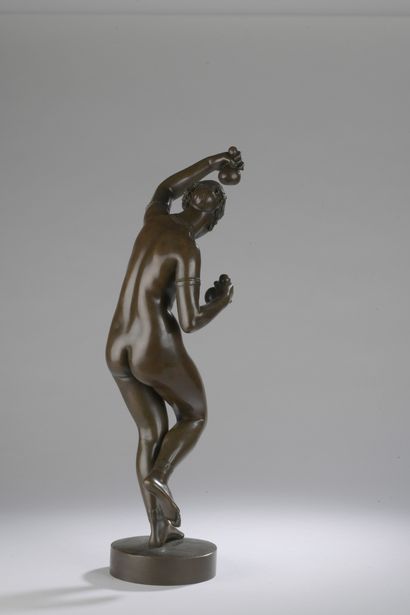 null James PRADIER (1790-1852)

Danseuse nue aux calebasses

Modèle créé en 1837.

Bronze...
