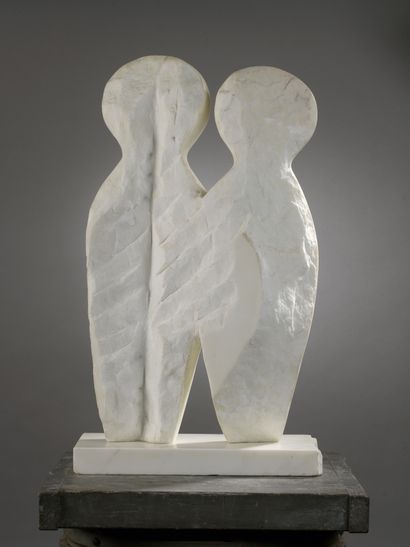 null Mircea MILCOVITCH (born 1941)

Opus 525, The King and Queen, 1989

Direct carving....