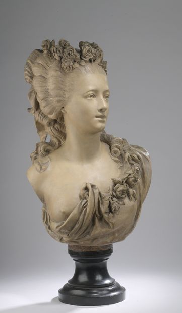 null Louis-Robert CARRIER-BELLEUSE (1848-1913)

Young woman with roses

Terracotta...