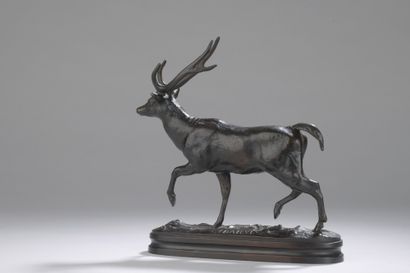 null Antoine Louis BARYE (1796-1875)

Stag axis

Bronze with a reddish brown patina.

Signed...
