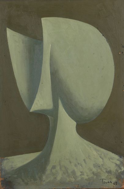 null Ivan TOVAR (born 1942)

La cabeza de la nina loca, 1965

Oil on isorel panel...