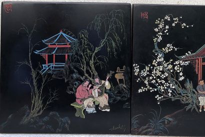 null THANH LEY, Vietnam, Hanoi school, 20th century


Set of four lacquer panels...