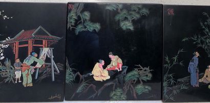 null THANH LEY, Vietnam, Hanoi school, 20th century


Set of four lacquer panels...