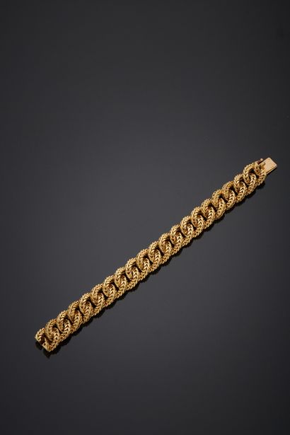 null VAN CLEEF et ARPELS by Georges LENFANT - Flexible bracelet in 18K yellow gold...