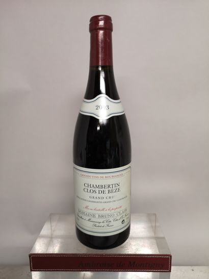 null 1 bottle CHAMBERTIN Grand cru "Clos de Beze" - Bruno CLAIR 2003