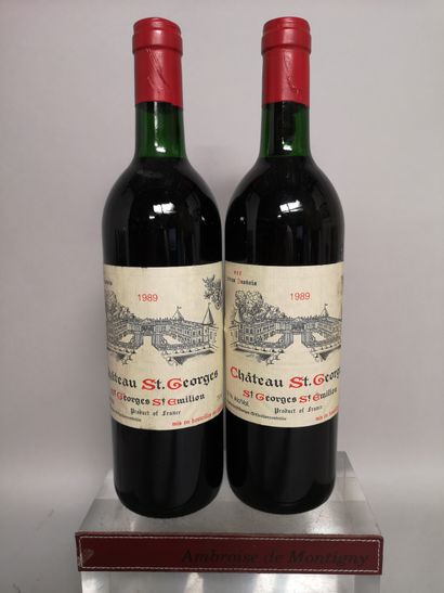 null 2 bouteilles Château SAINT GEORGES - Saint Georges - Saint Emilion 1989 

1...