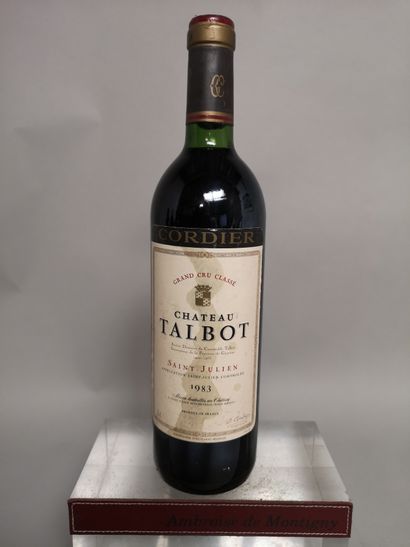 null 1 bottle Château TALBOT - 4th Gcc Saint Julien 1983 

Stained label. Level at...