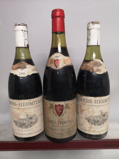 null 3 bottles CROZES HERMITAGE FOR SALE AS IS 

2 L. VALLOUIT 1982 and 1 CAVES de...