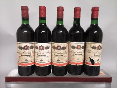 null 5 bouteilles Château CROIZET BAGES - 5e GCC Pauillac 1975 

Étiquettes légèremen...