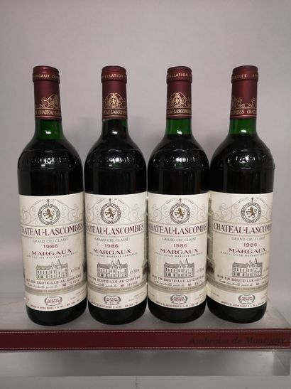 null 4 bouteilles Château LASCOMBES - 2e Gcc Margaux 1986