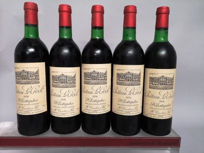null 5 bottles Château LE CROCK - Saint Estèphe 1978 

Slightly stained labels. 3...