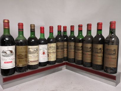 12 bouteilles BORDEAUX DIVERS Années 1970'...
