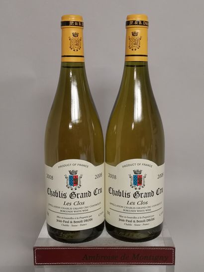 null 2 bouteilles CHABLIS Grand cru "Les Clos" - Jean Paul Benoit DROIN 2008