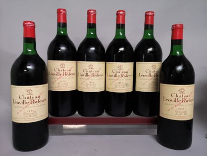 null 6 magnums Château LEOVILLE POYFERRE - 2nd GCC Saint Julien 1975 

Slightly stained...