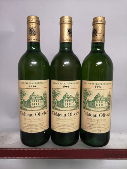 null 3 bouteilles Château OLIVIER Blanc- Gcc Graves 1996 

Étiquettes légèrement...