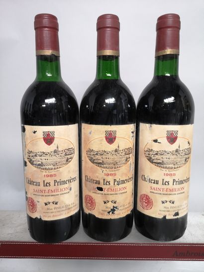 null 
3 bottles Château LES PRIMEVERES - Saint Emilion 1985 




Damaged labels....