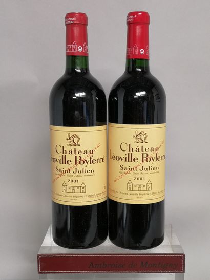 null 2 bouteilles Château LEOVILLE POYFERRE - 2e Gcc Saint Julien 2001