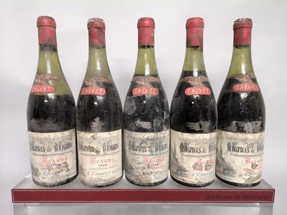 null 5 bouteilles BEAUNE des HOSPICES de BEAUNE - CALVET Cie Neg. 1950 

A VENDRE...