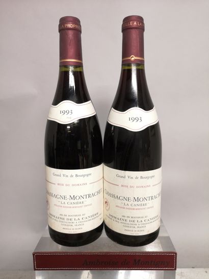 null 2 bouteilles CHASSAGNE MONTRACHET- Domaine de La CANIERE 1993 

Étiquettes légèrement...