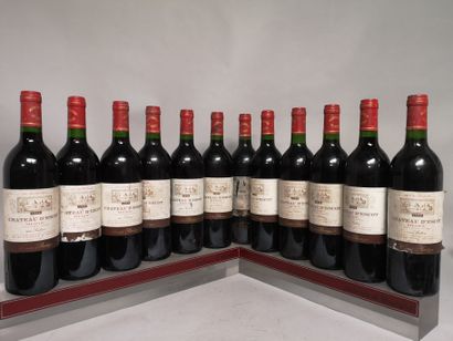 null 12 bottles Château D'ESCOT "Aux Sorbiers" - Médoc 1998 

Stained and slightly...