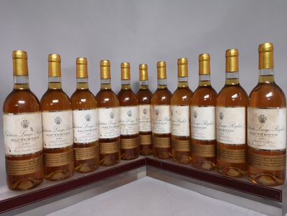 null 11 bottles Château LANGE REGLAT - Sauternes 2001 

Stained labels.