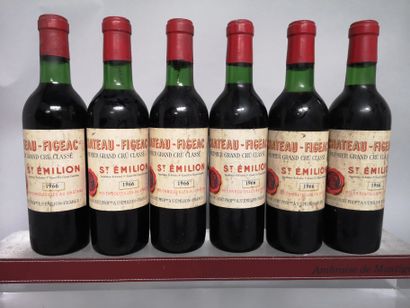 null 6 half bottles Château FIGEAC - Saint Emilion 1er Grand Cru Classé (B) 1966