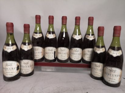 null 9 bottles MERCUREY- QUINSON Fils 1973 

Stained and damaged labels. 1 collar...