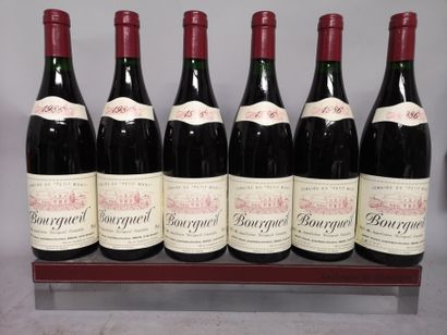 null 6 bouteilles BOURGEUIL - DOMAINE du PETIT MONT - C. LANDRY 1986