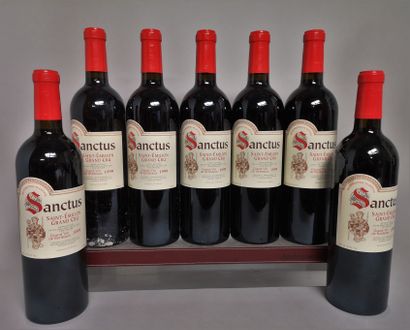 null 7 bouteilles Château La BIENFAISANCE "SANCTUS" - Saint Emilion Grand Cru 19...