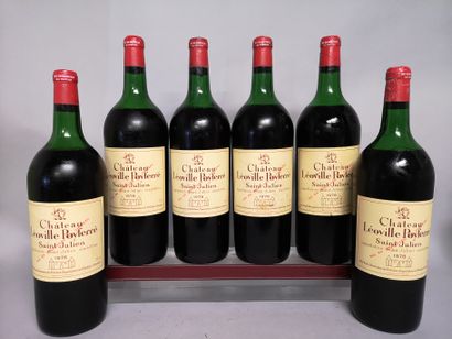 null 6 magnums Château LEOVILLE POYFERRE - 2nd GCC Saint Julien 1978 

Slightly stained...
