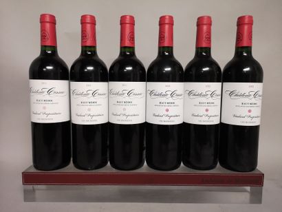 null 6 bottles Château CISSAC - Haut Médoc 3 of 2011 and 3 of 2012 Wooden case.