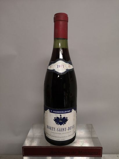 null 1 bouteille MOREY SAINT DENIS - F. HAZENKLEVER Neg. 1971 

Étiquette légèrement...