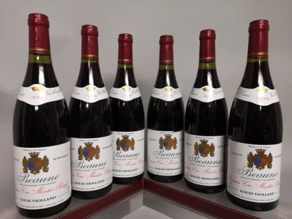null 6 bottles BEAUNE 1er cru "Montée Rouge" - Domaine Louis VIOLLAND 1999 

1 label...