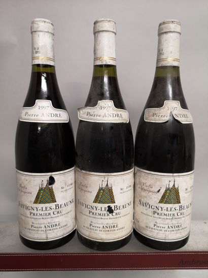 null 3 bouteilles SAVIGNY LES BEAUNE 1er Cru - Pierre André 1997 

Étiquettes tachées...