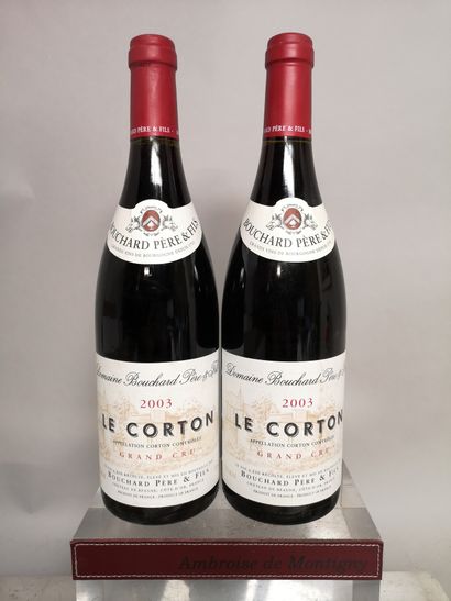 null 2 bottles CORTON Grand cru "Le Corton" - BOUCHARD 2003