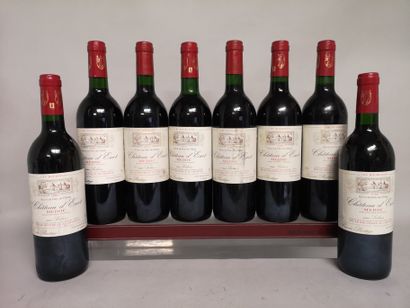 null 8 bottles Château D'ESCOT "Aux Sorbiers" - Médoc 2000 

Slightly stained labels....